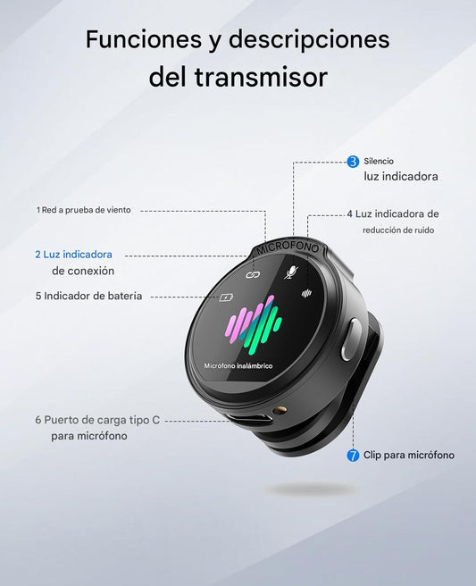 Micrófono 2 Inalámbrico J6 Profesional Lavalier + Caja Carga